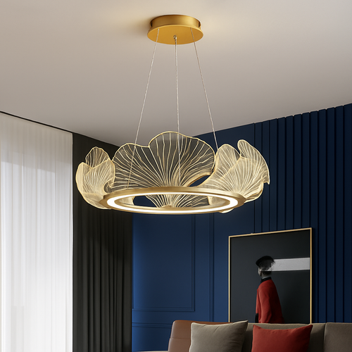 suspension led en acrylique design moderne décoratif