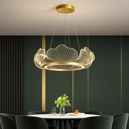 suspension led en acrylique design moderne décoratif