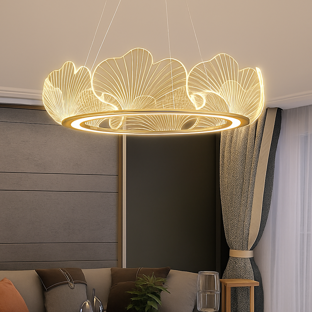 suspension led en acrylique design moderne décoratif - vue 7 sur 8