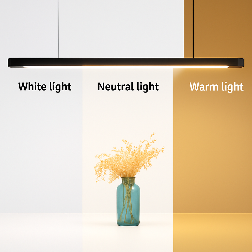 Suspension LED en bois au design nordique moderne ovale à longue bande - vue 5 sur 10