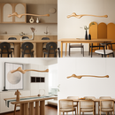 Suspension LED en bois de frêne au design moderne
