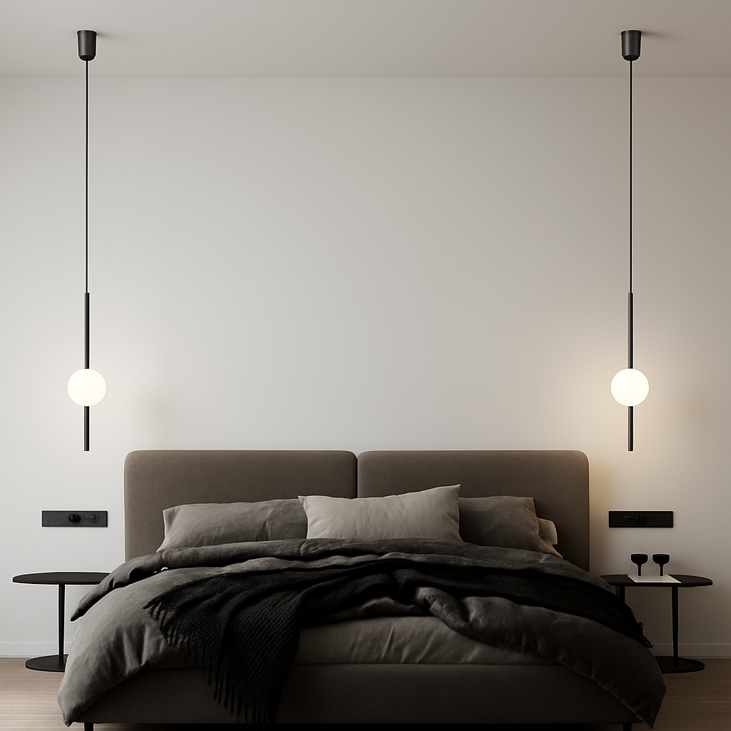suspension LED en laiton design moderne avec cordon réglable en verre de cristal - vue 7 sur 17
