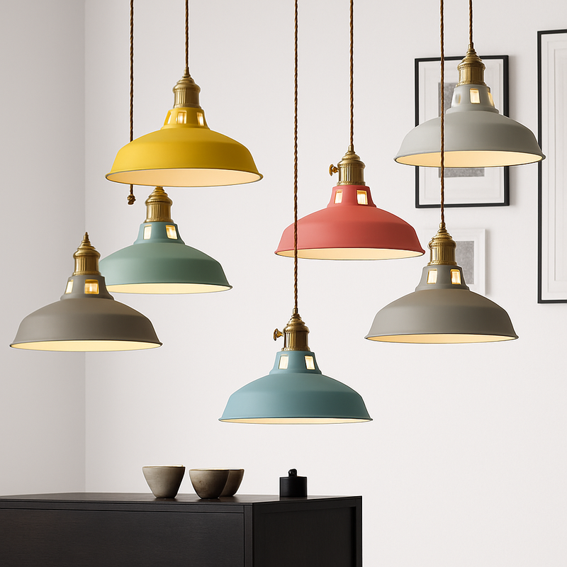 Suspension LED en métal coloré Loft