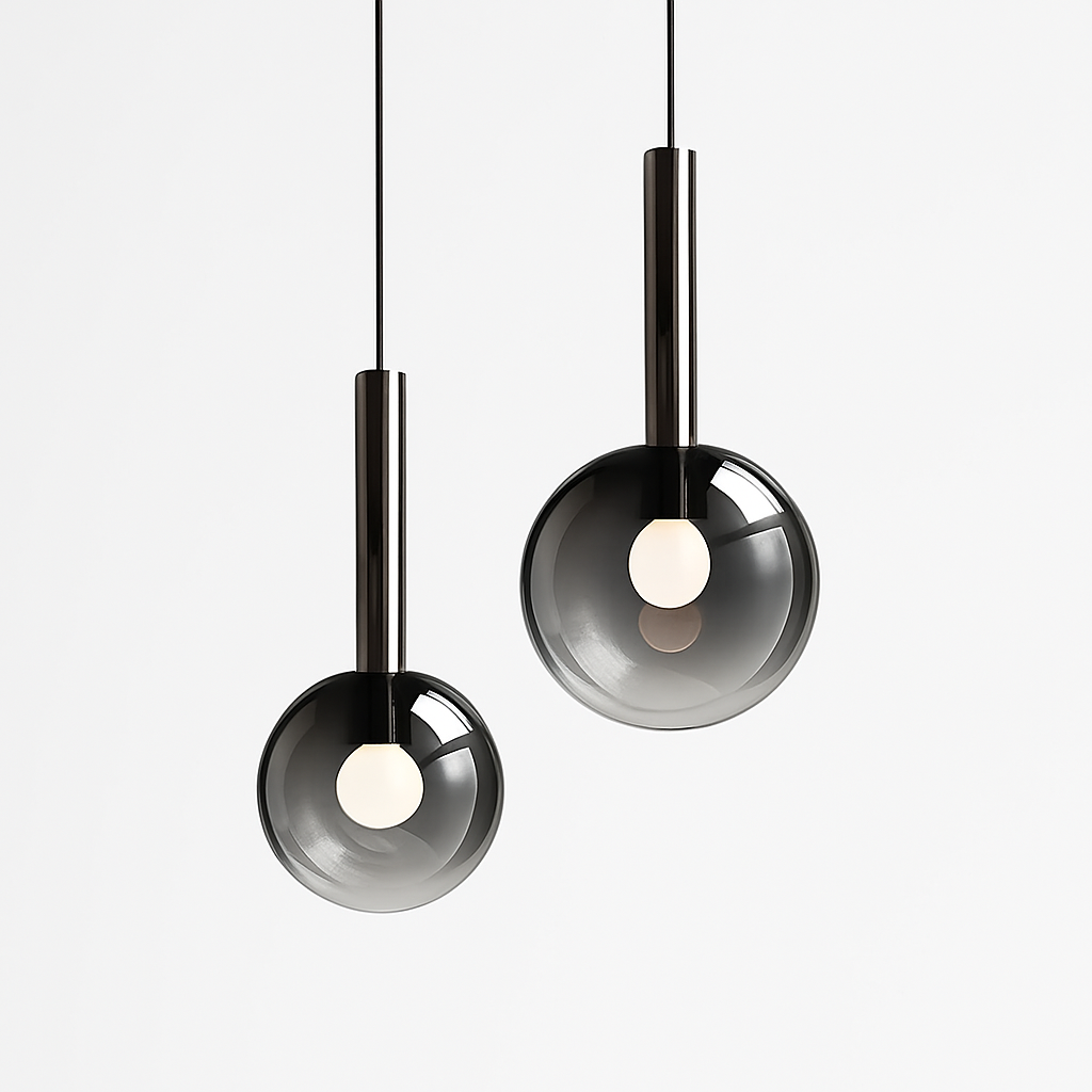 suspension led en métal et acrylique design nordique moderne - vue 6 sur 8