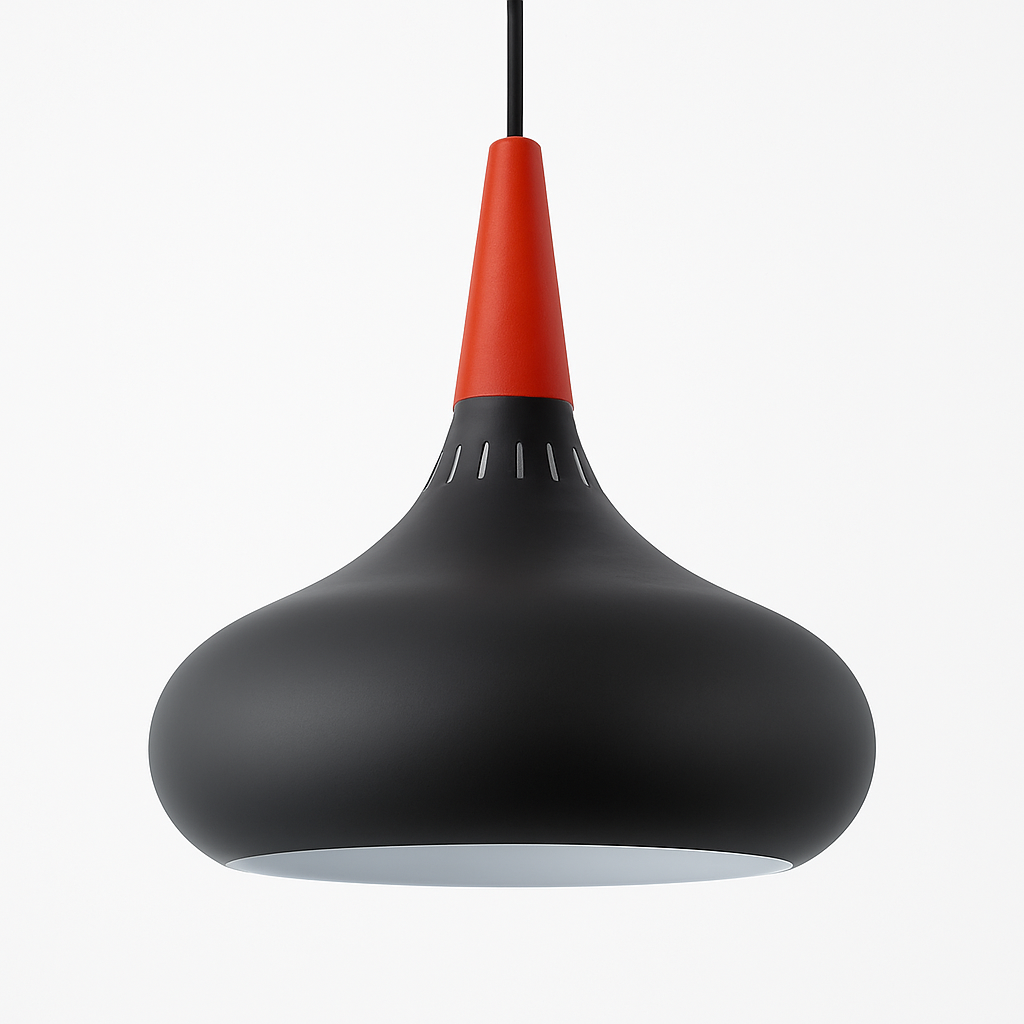 Suspension LED en métal et tige en bois Loft - vue 9 sur 13