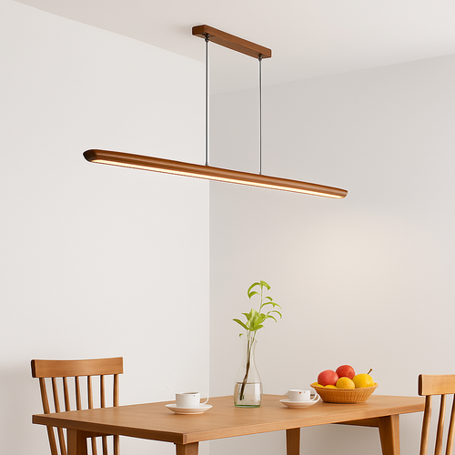 suspension LED en noyer noir tendance