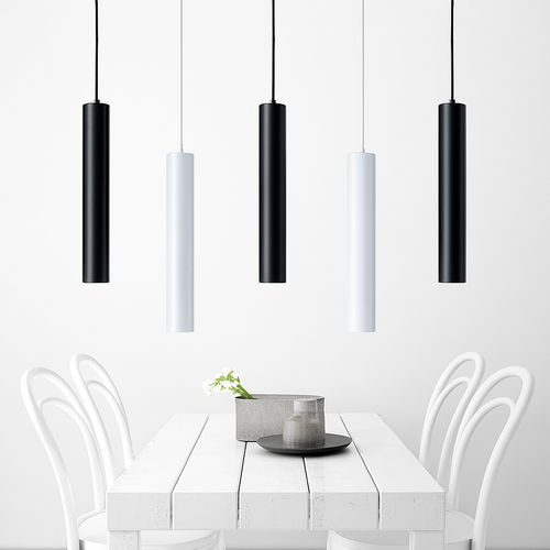 Suspension LED en tube cylindre