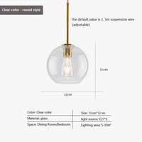 Minimalist nordic glass LED pendant light