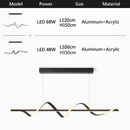 Curved LED pendant light nordic design for kitchen and bar minimalist-9091270967642