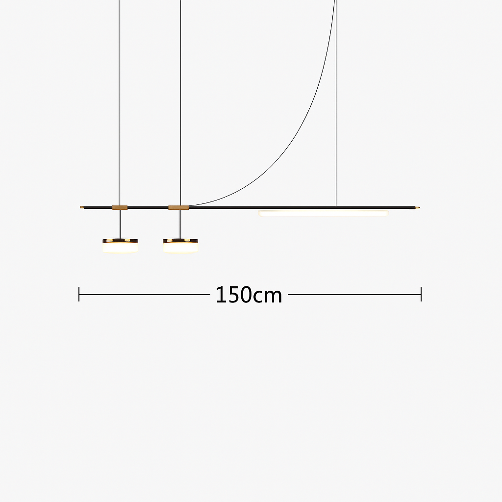 suspension à led linéaire design moderne pour décoration intérieure - vue 9 sur 9