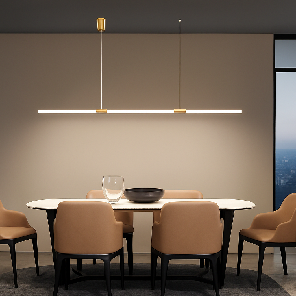 Suspension Led lumière cuisine éclairage lustres modernes pour salle à manger Table à manger suspension Led lampe Bronze Lustre App/télécommande - vue 3 sur 8