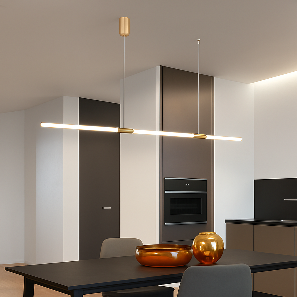 Suspension Led lumière cuisine éclairage lustres modernes pour salle à manger Table à manger suspension Led lampe Bronze Lustre App/télécommande - vue 5 sur 8