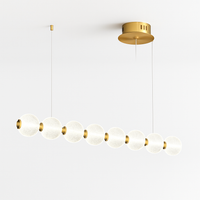 suspension led minimaliste en boule acrylique hauteur réglable