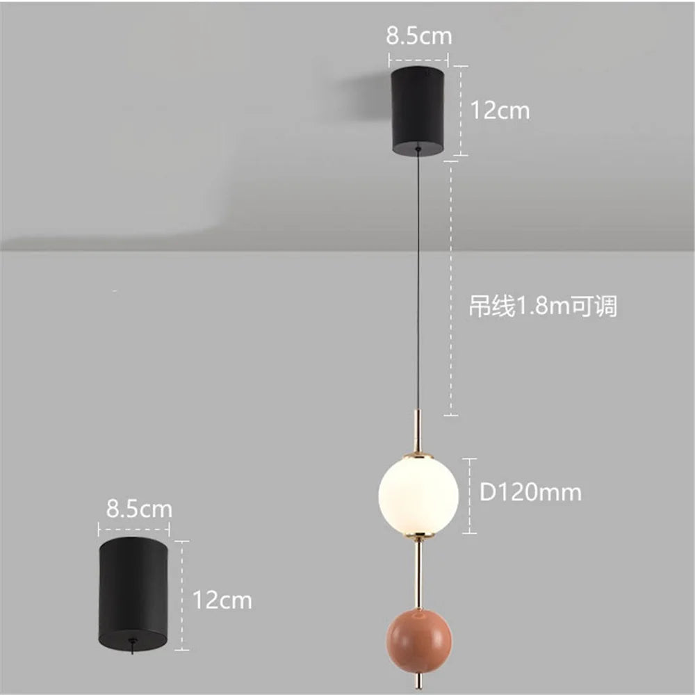 suspension led minimaliste en forme de gourde pour décoration intérieure