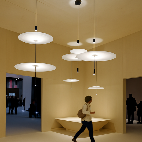 Modern minimalist LED pendant lights for Scandinavian interior decor - vue 3 sur 13