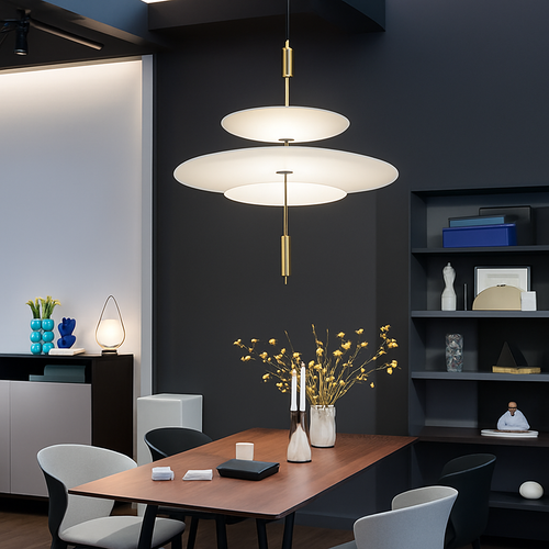 Modern minimalist LED pendant lights for Scandinavian interior decor - vue 4 sur 13