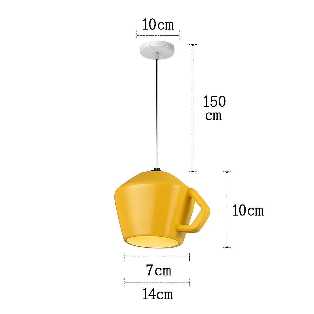 Suspension LED moderne en forme de tasse à caf renservée - vue 23 sur 24