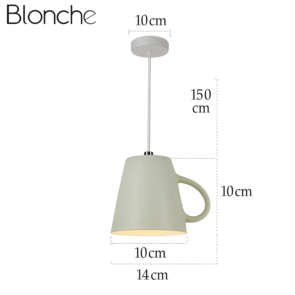 Suspension LED moderne en forme de tasse à caf renservée - vue 8 sur 24