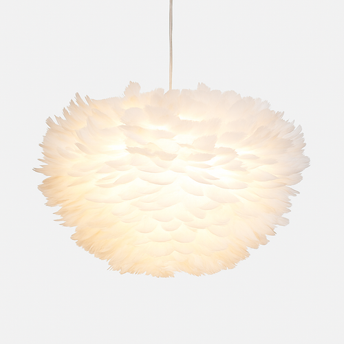 Suspension LED moderne fleurie blanche