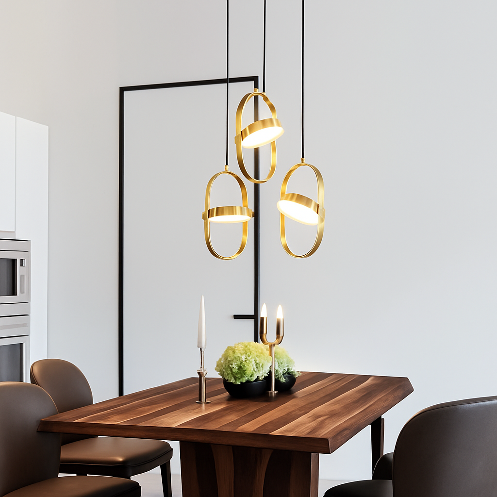 suspension led moderne pour décoration intérieure lumineuse - vue 6 sur 14