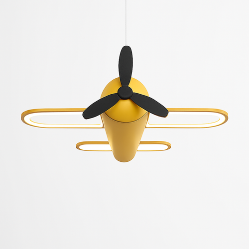 suspension led moderne pour enfants avec motif avion lumineux