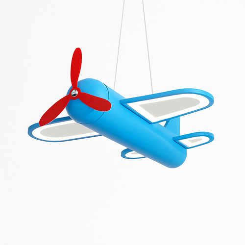 suspension led moderne pour enfants avec motif avion lumineux