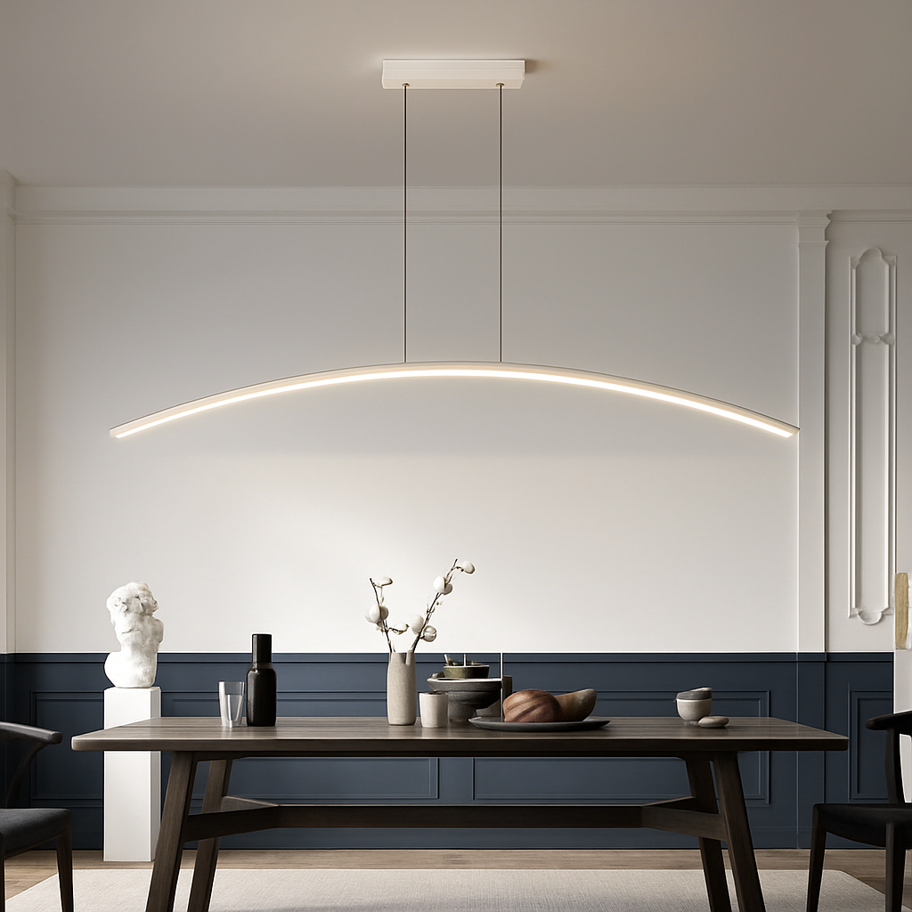 suspension led moderne pour espace contemporain et minimaliste