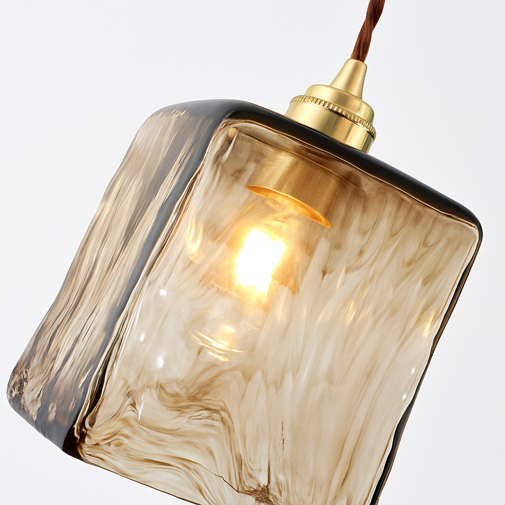 Suspension LED style vintage en verre Dolkie - vue 11 sur 20