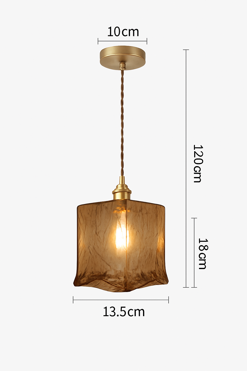 Suspension LED style vintage en verre Dolkie - vue 15 sur 20