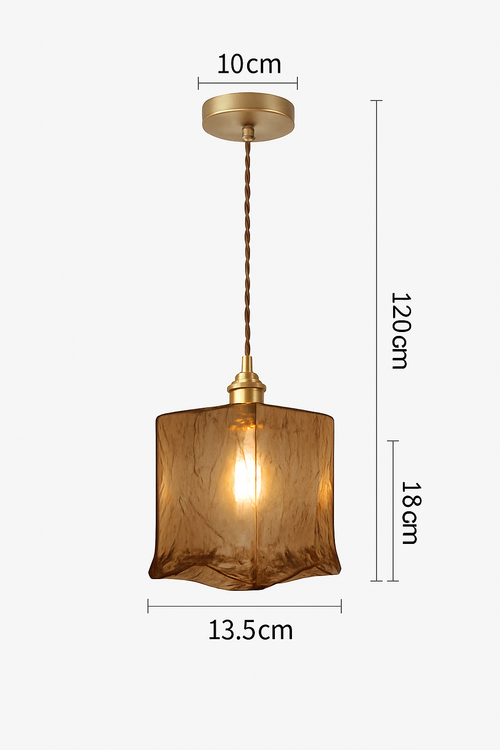 Suspension LED style vintage en verre Dolkie