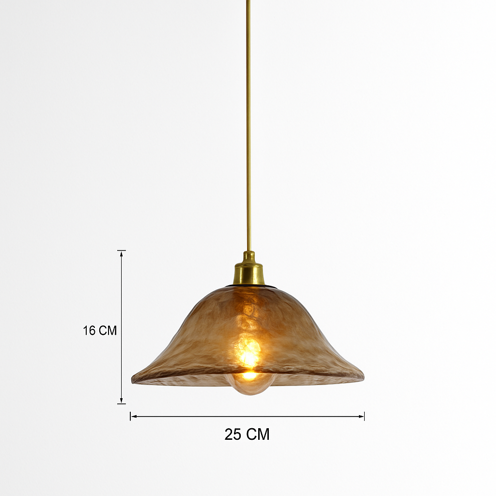 Suspension LED style vintage en verre Dolkie - vue 17 sur 20