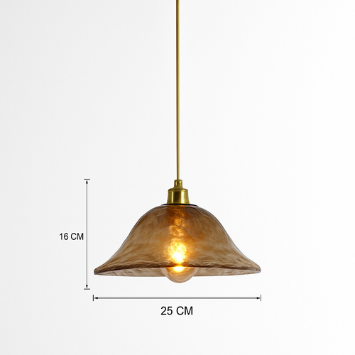 Suspension LED style vintage en verre Dolkie