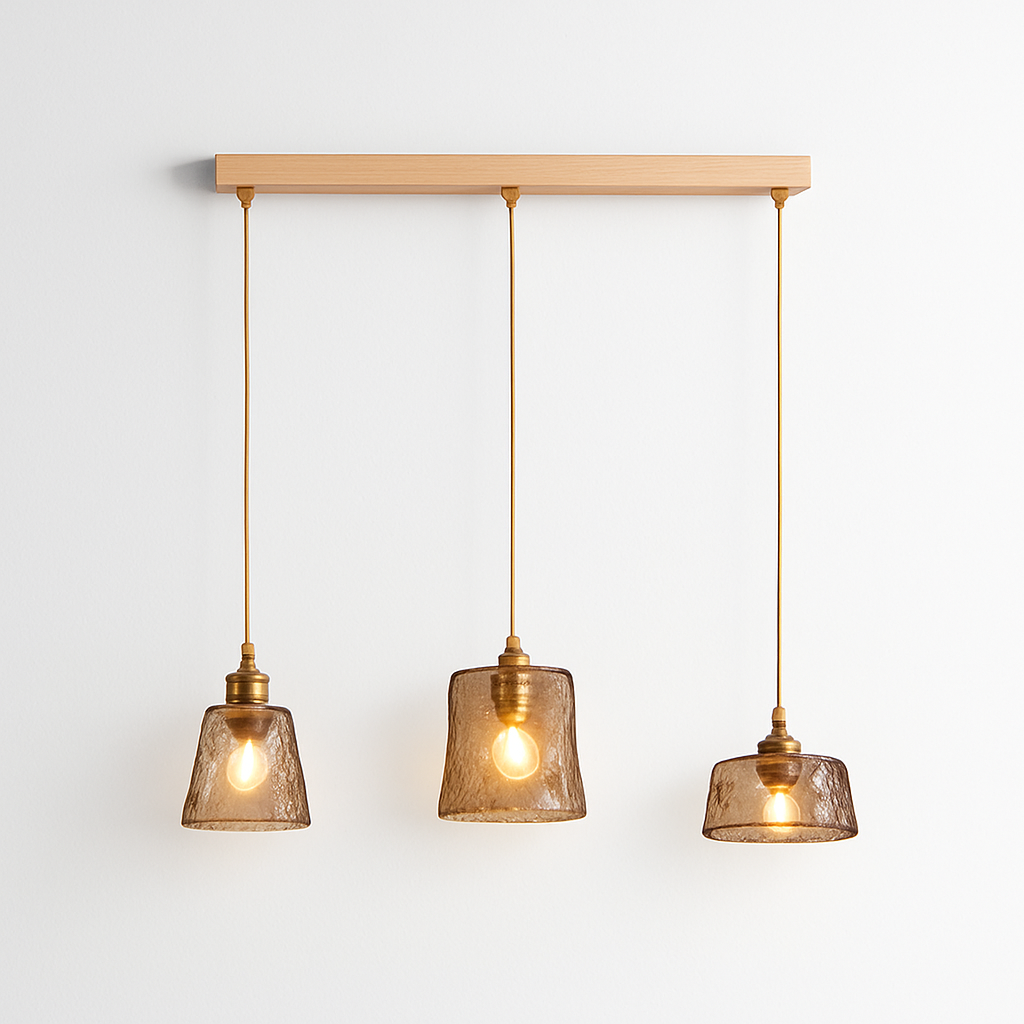 Suspension LED style vintage en verre Dolkie - vue 19 sur 20