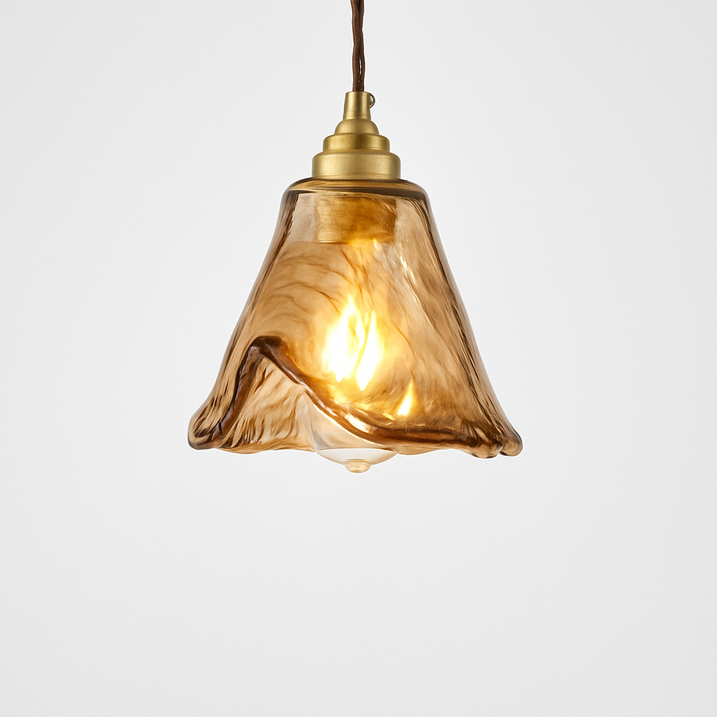 Suspension LED style vintage en verre Dolkie - vue 6 sur 20