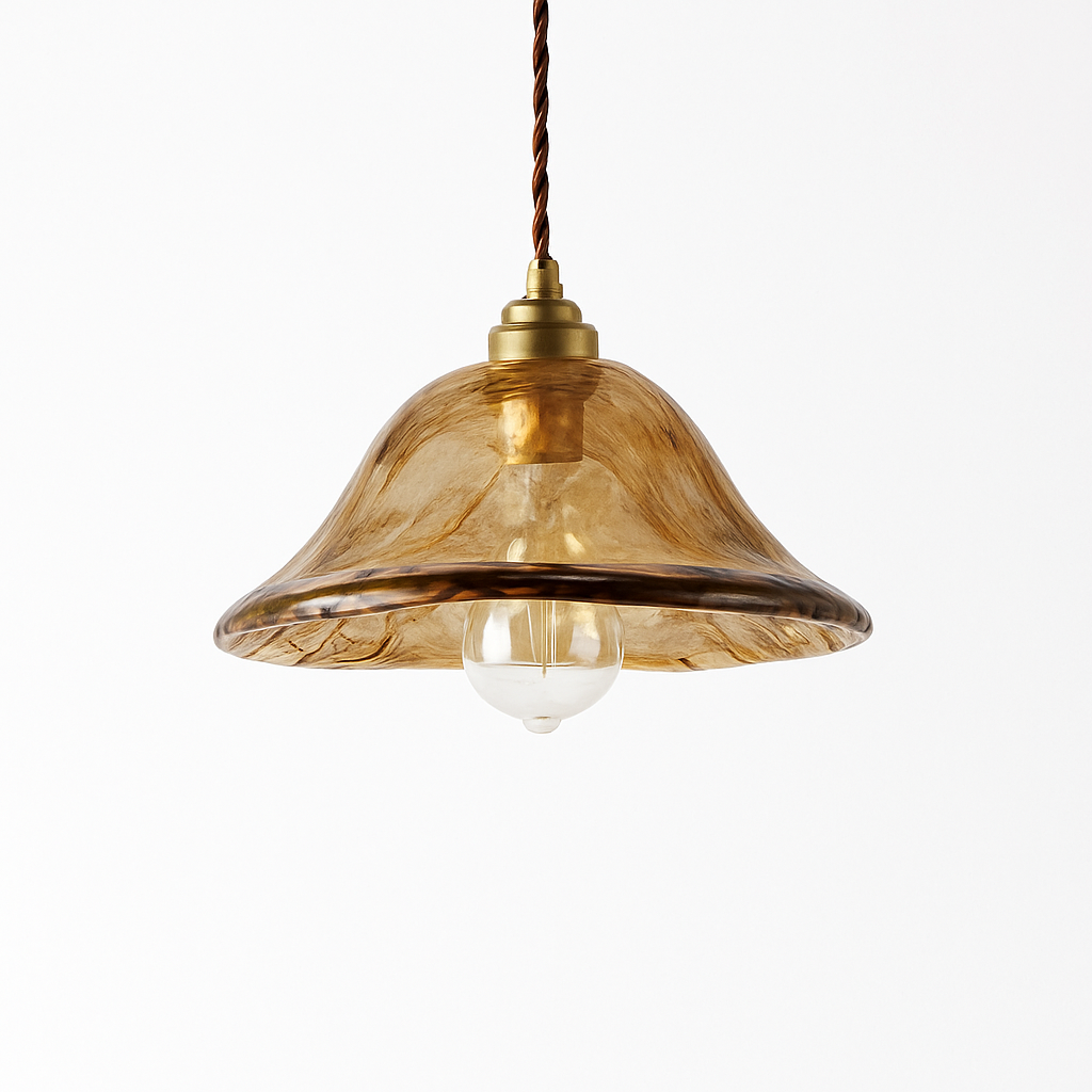 Suspension LED style vintage en verre Dolkie - vue 10 sur 20
