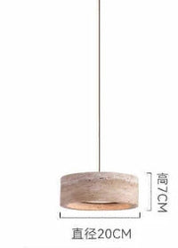 suspension à led style wabi sabi en pierre pour décoration intérieure