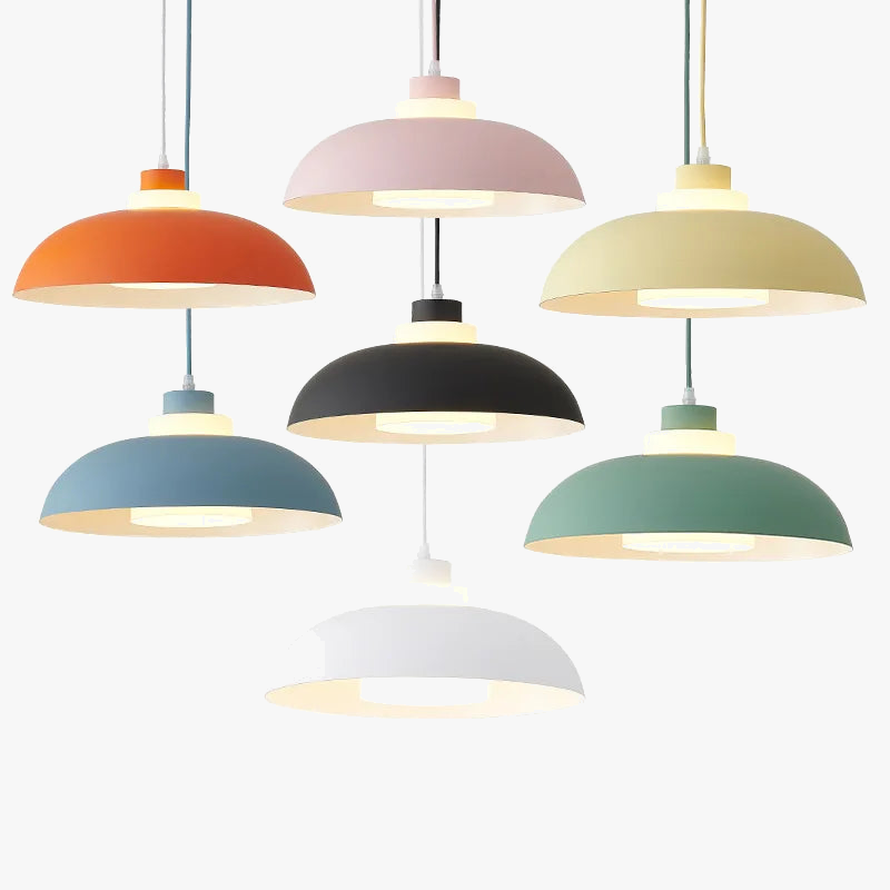 suspension led ufo macaron créatif nordique simple
