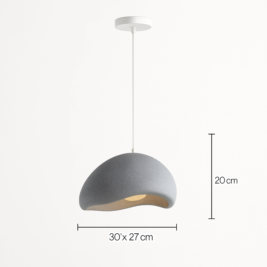 suspension à led wabi-sabi en résine créative pour décoration intérieure - vue 20 sur 23
