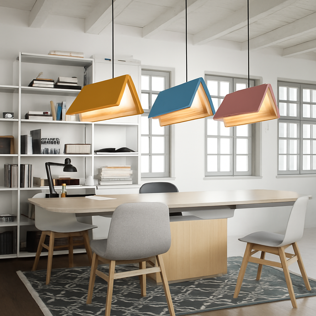 suspension lumières livre décoration moderne salle d'étude bibliothèque boutique décor enfants enfants décor - vue 6 sur 15