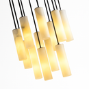 Suspension lustre design avec fil réglable et marbre naturel