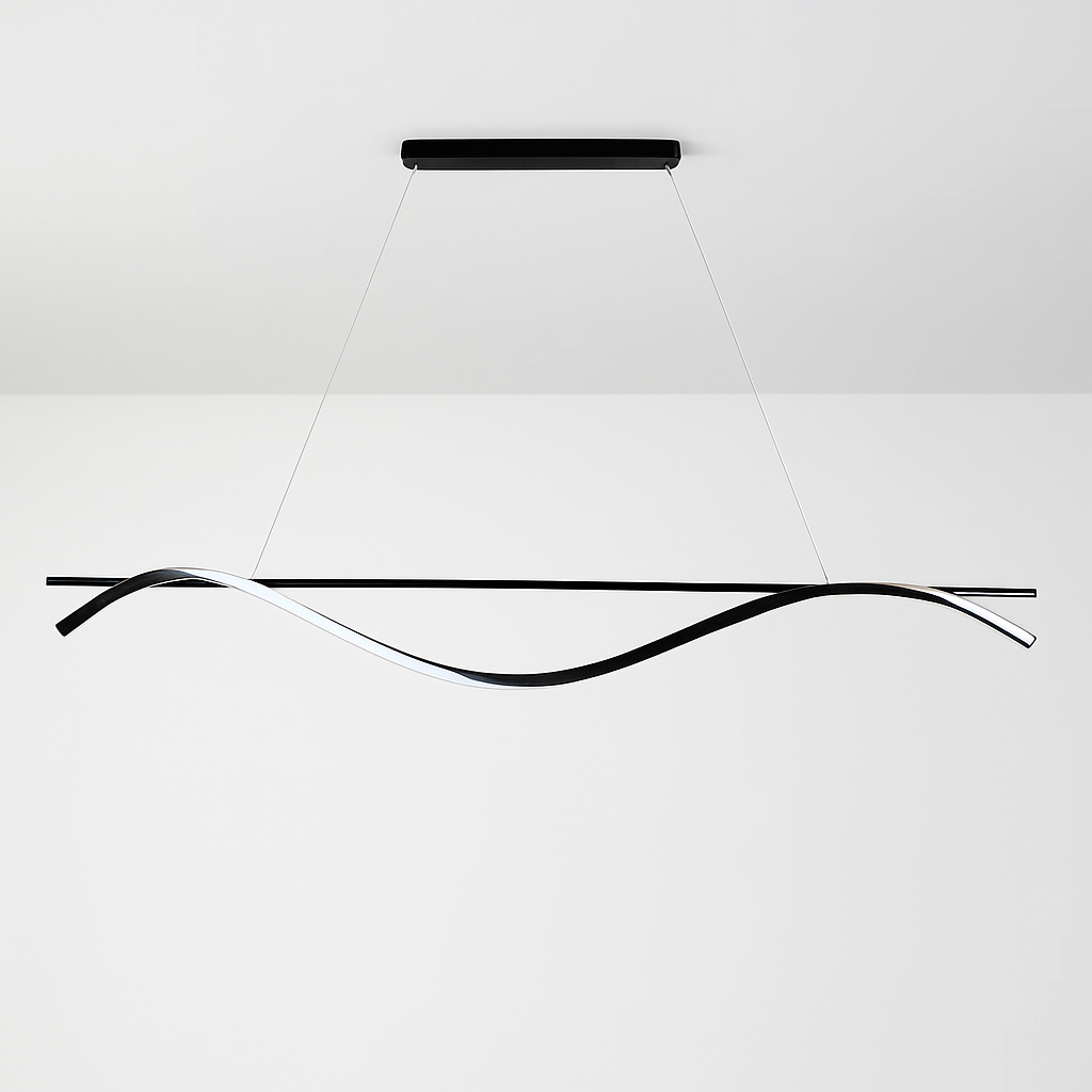 suspension minimaliste en aluminium fer lumière led lustre - vue 4 sur 10