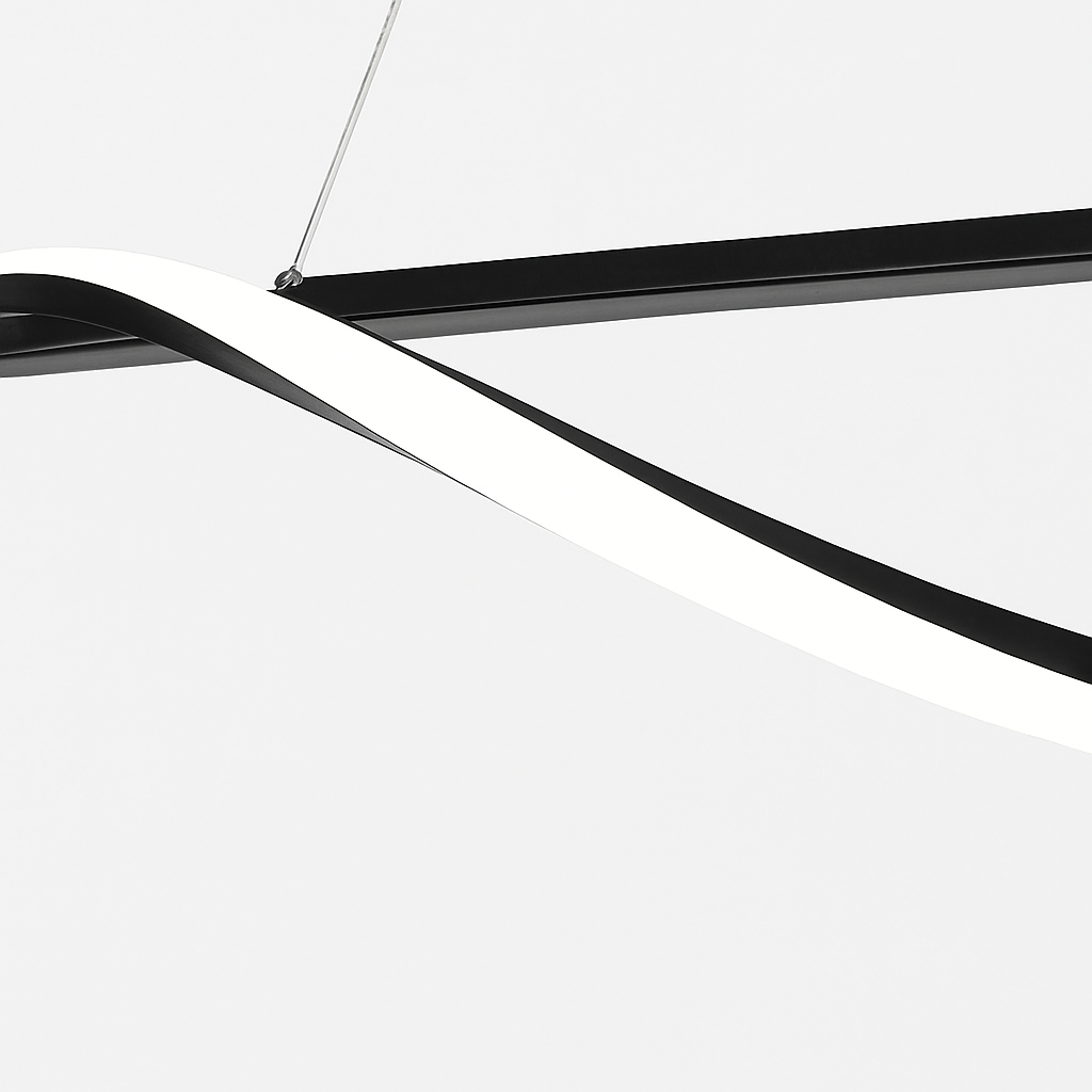 suspension minimaliste en aluminium fer lumière led lustre - vue 7 sur 10