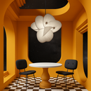 Minimalist fabric ceiling pendant for modern interior decor