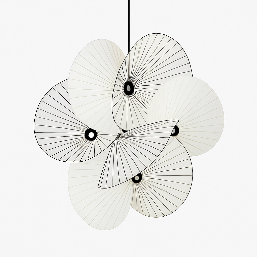 Minimalist fabric ceiling pendant for modern interior decor - vue 5 sur 6