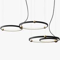 suspension moderne à anneau led pour décoration intérieure
