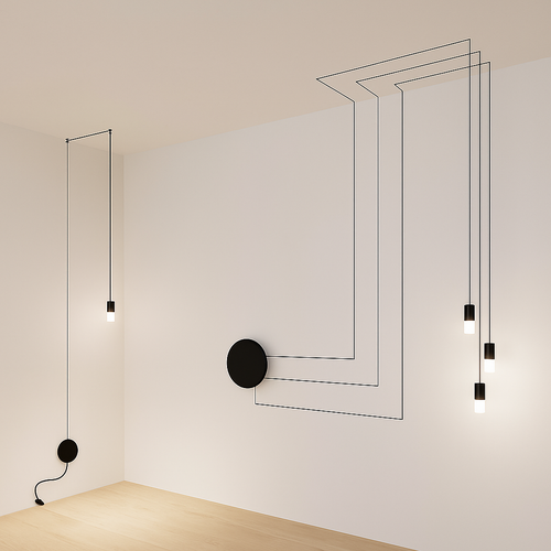suspension moderne à corde pour un éclairage contemporain élégant