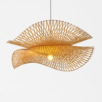 suspension moderne en bambou pour décoration intérieure artisanale
