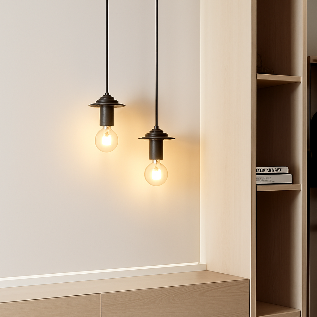 suspension moderne en bois pour bar - vue 5 sur 14