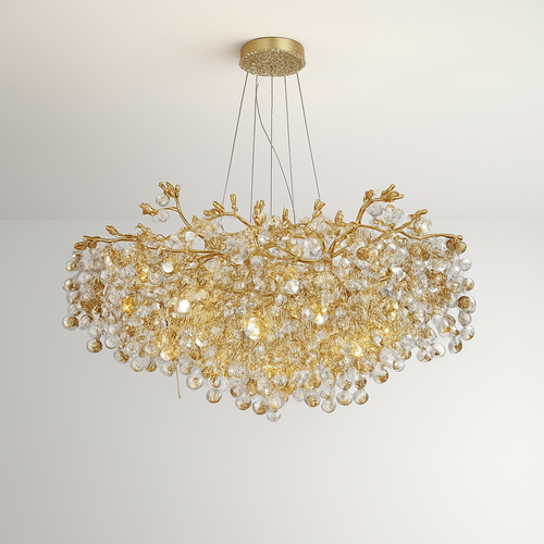 suspension moderne en cristal pour décoration intérieure élégante