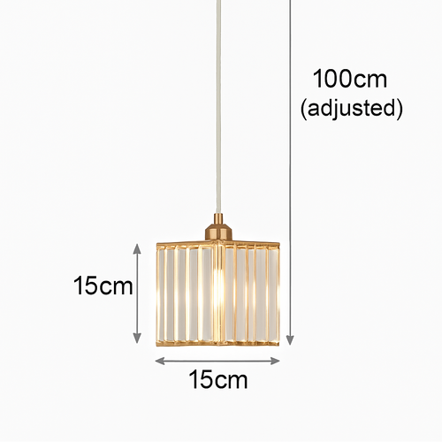 suspension moderne en cristal pour décoration intérieure élégante
